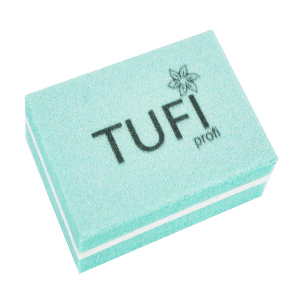 Баф для нігтів Tufi profi Premium міні зелений, 100/180 грит, 50 шт (0300681)